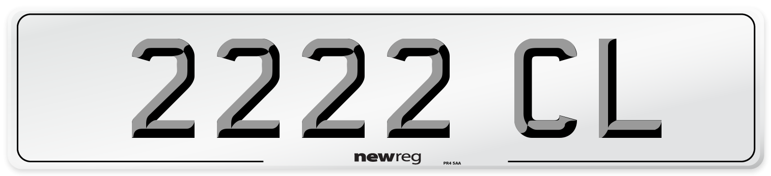 2222 CL Number Plate from New Reg